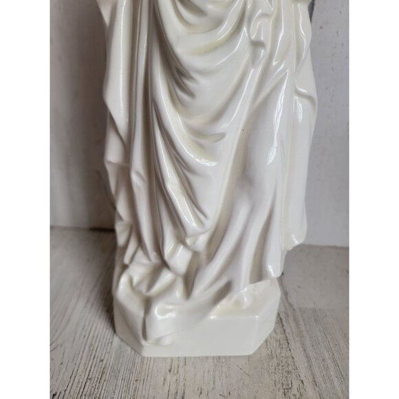 Vintage 1973 white Virgin Mary gust holding baby Jesus nativity figure - Picture 4 of 8